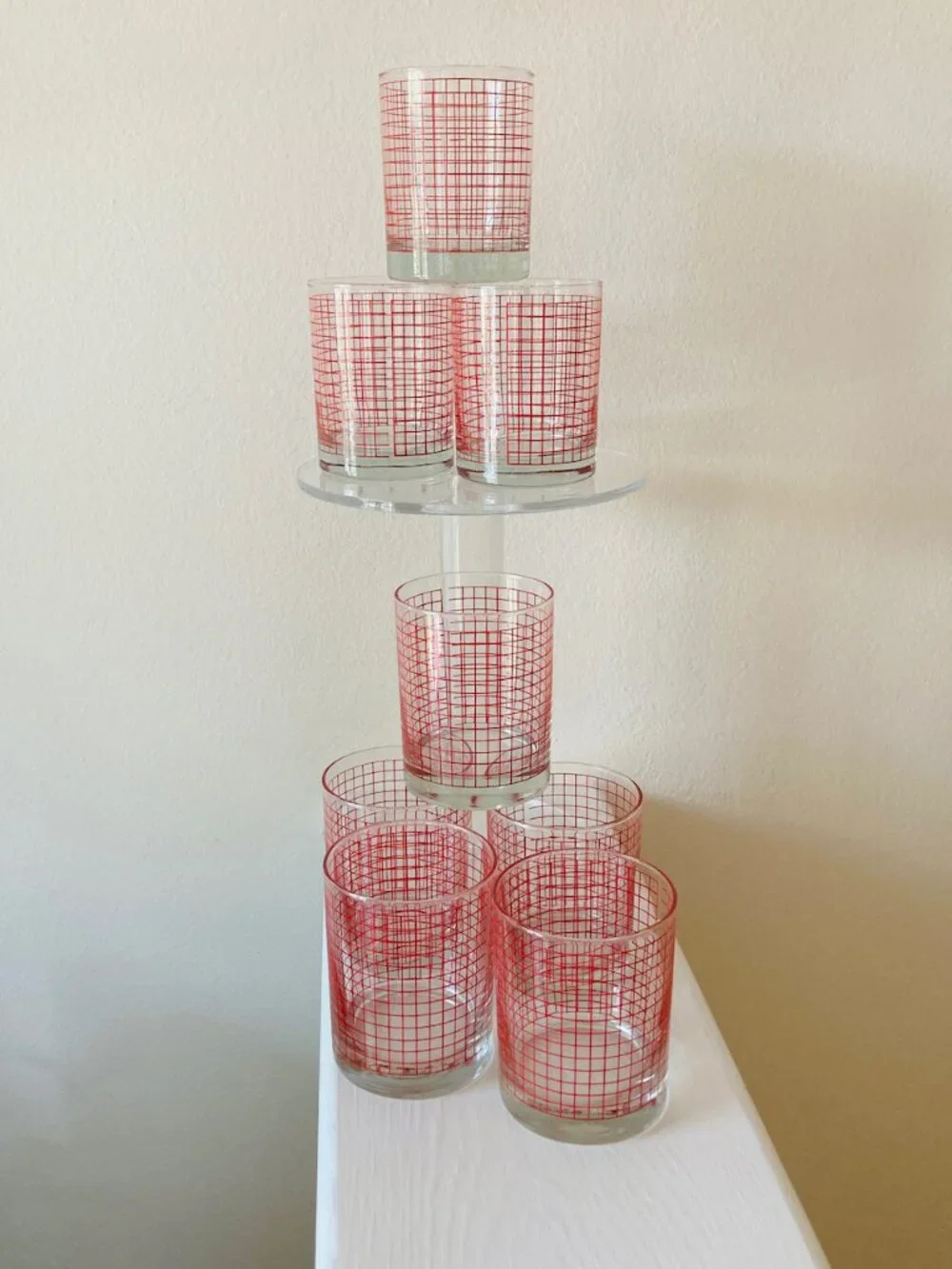 8 Vintage 1970s Stotter Bar Glasses Set of 8 in Box Double Old Fashioned 12 oz.